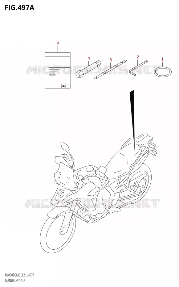 MANUEL - OUTILS Suzuki MOTO 800 V-STROM 2023  DL800DEUC M3 (E21)