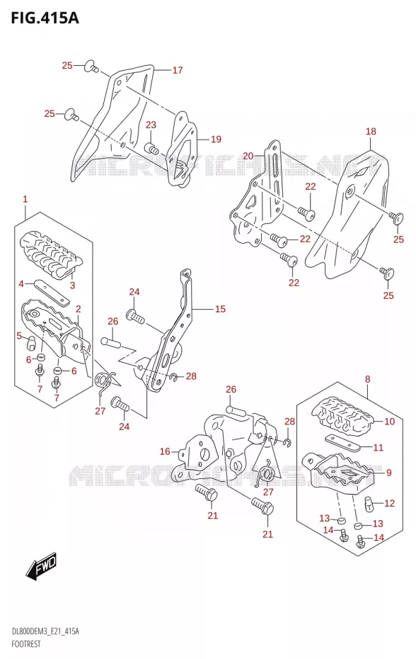 REPOSE PIEDS Suzuki MOTO 800 V-STROM 2023  DL800DEUC M3 (E21)