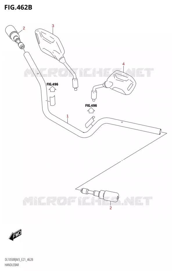 GUIDON (DL1050RR) Suzuki MOTO 1050 V-STROM 2023  DL1050RJ M3 (E21)