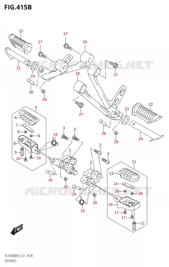 REPOSE PIEDS (DL1050RJ) Suzuki MOTO 1050 V-STROM 2023  DL1050RJ M3 (E21)