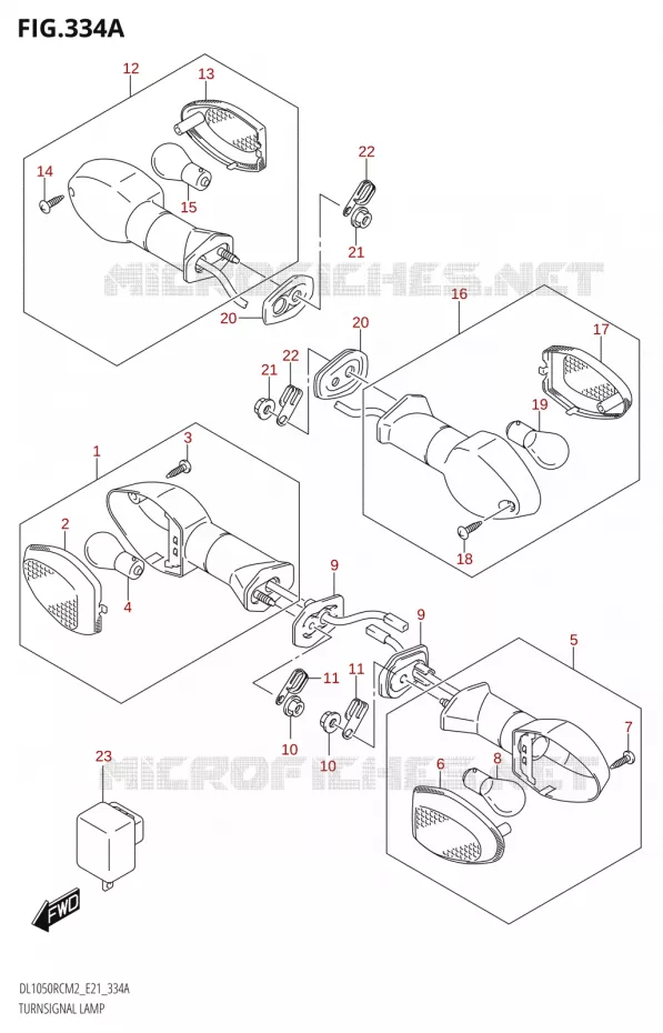 CLIGNOTANTS (DL1050RQ) Suzuki MOTO 1050 V-STROM 2022  DL1050RC M2 (E21)