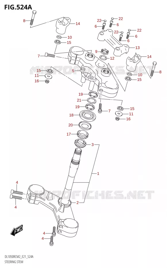COLONNE DE DIRECTION Suzuki MOTO 1050 V-STROM 2022  DL1050RC M2 (E21)