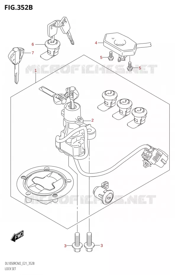 JEU DE SERRURES Suzuki MOTO 1050 V-STROM 2022  DL1050RC M2 (E21)