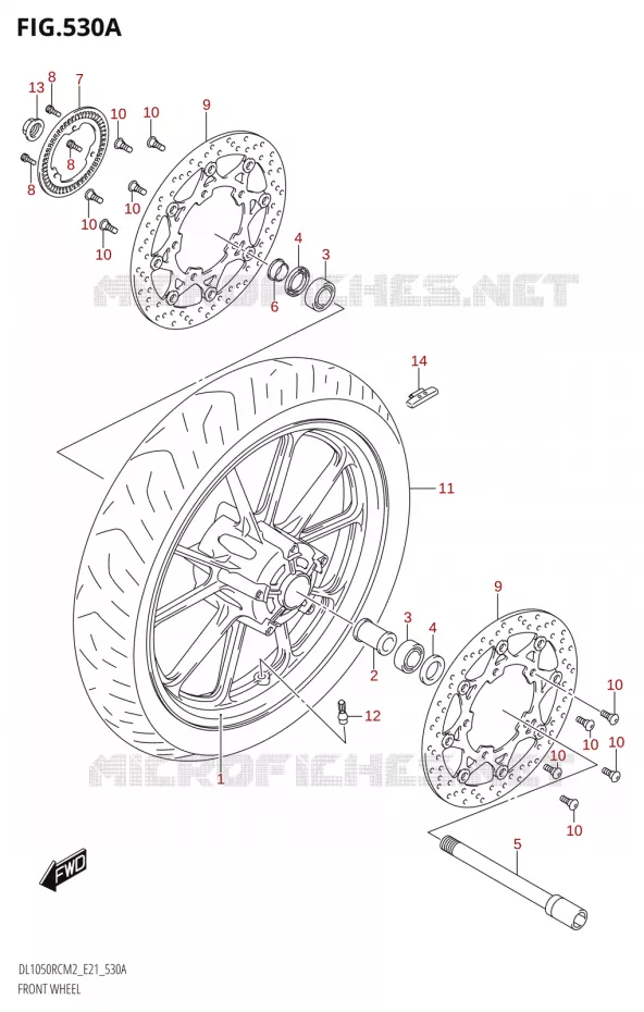 ROUE AVANT (DL1050RQ) Suzuki MOTO 1050 V-STROM 2022  DL1050RC M2 (E21)