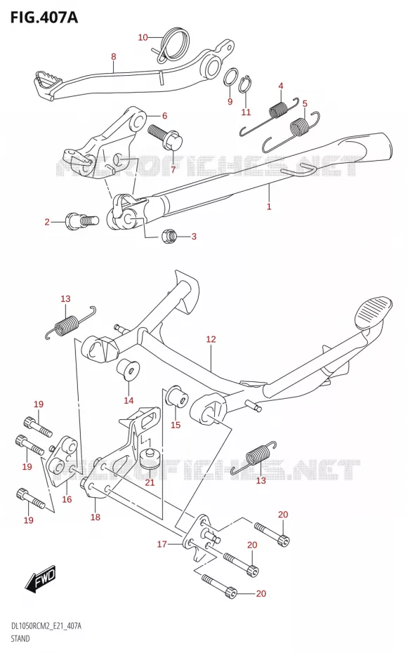 BEQUILLE (DL1050RC) Suzuki MOTO 1050 V-STROM 2022  DL1050RQ M2 (E21)