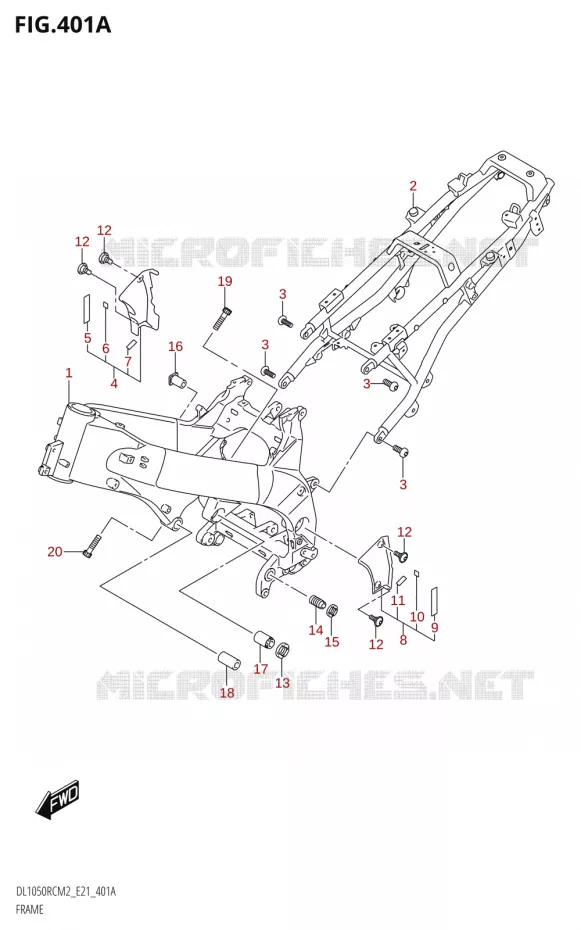CADRE Suzuki MOTO 1050 V-STROM 2022  DL1050RQ M2 (E21)