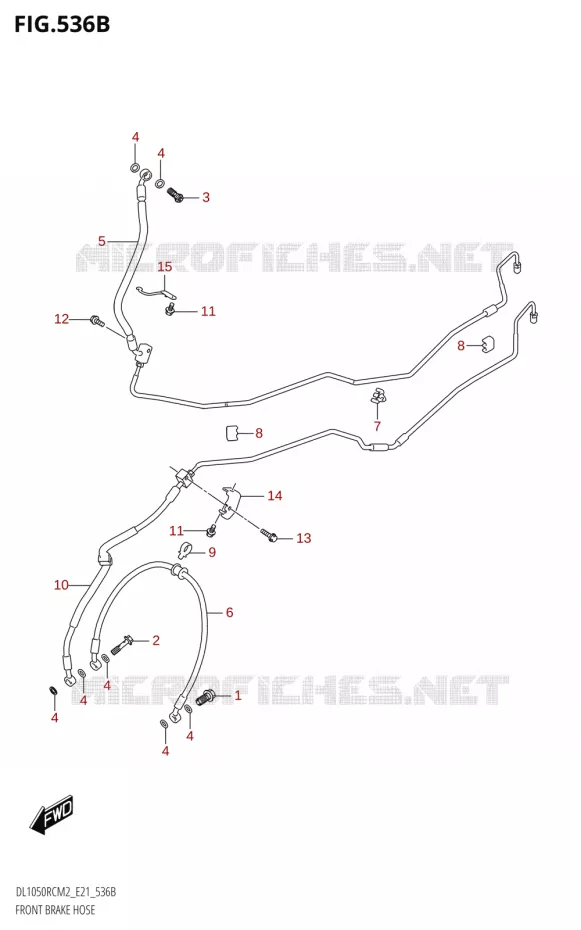 DURITE DE FREIN AVANT (DL1050RC) Suzuki MOTO 1050 V-STROM 2022  DL1050RQ M2 (E21)