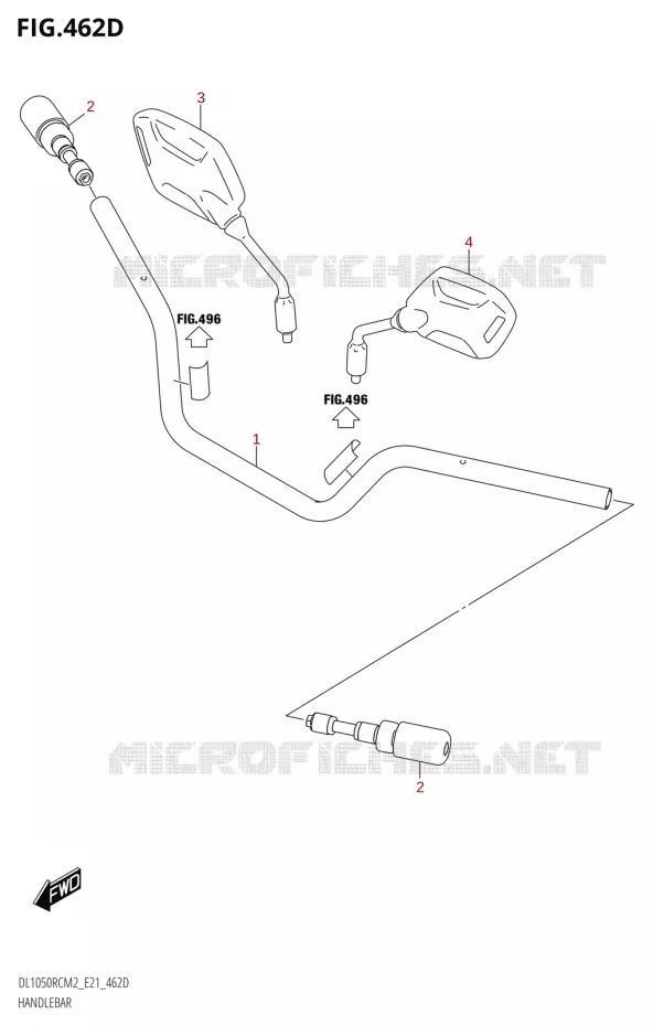 GUIDON (DL1050RC) Suzuki MOTO 1050 V-STROM 2022  DL1050RQ M2 (E21)