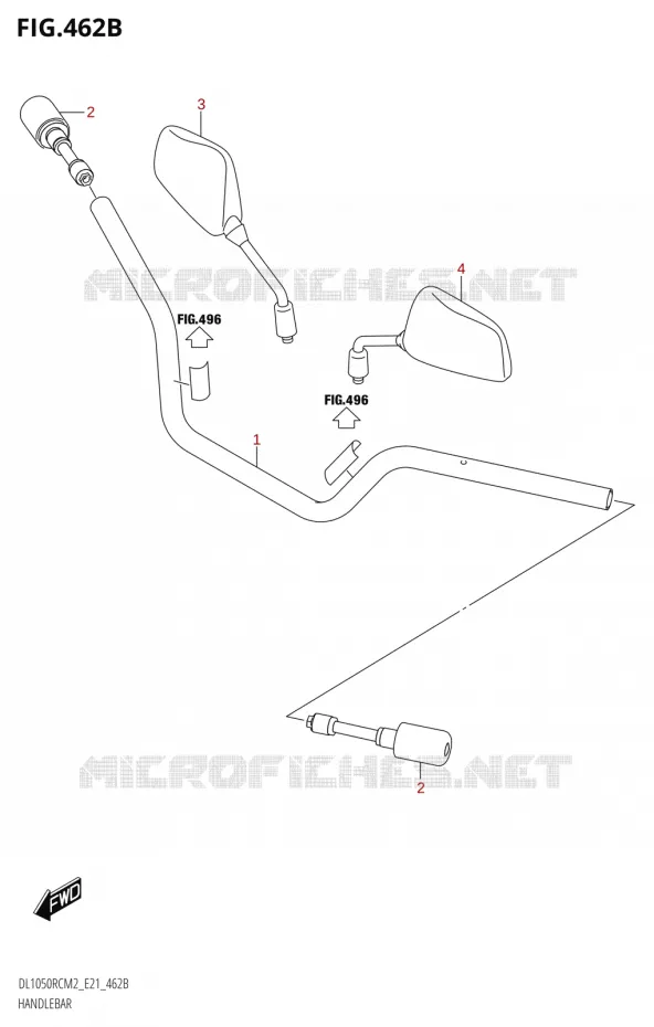 GUIDON (DL1050RQ) Suzuki MOTO 1050 V-STROM 2022  DL1050RQ M2 (E21)