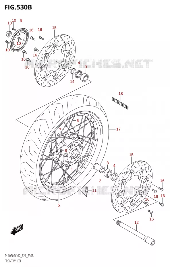 ROUE AVANT (DL1050RC) Suzuki MOTO 1050 V-STROM 2022  DL1050RQ M2 (E21)