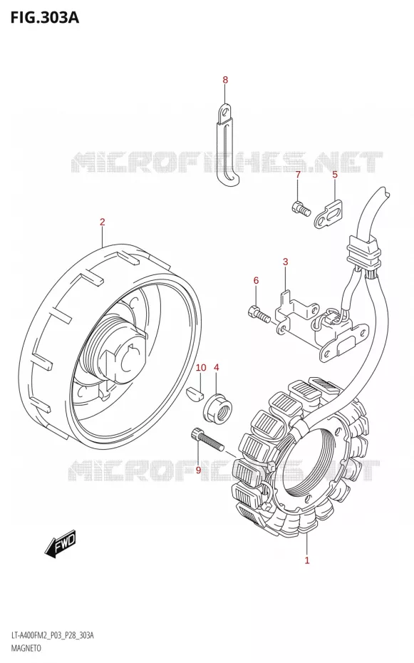 ALLUMAGE ROTOR - STATOR Suzuki QUAD 400 KINGQUAD 2022  LT-A400FZ M2 (P03/P28)
