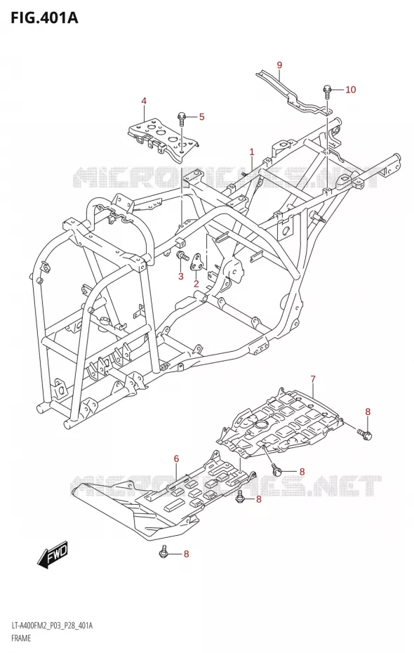 CADRE Suzuki QUAD 400 KINGQUAD 2022  LT-A400FZ M2 (P03/P28)