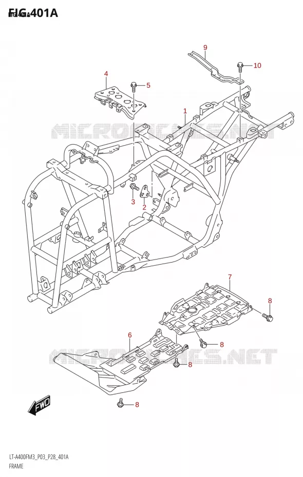 CADRE Suzuki QUAD 400 KINGQUAD 2023  LT-A400F M3 (P03)