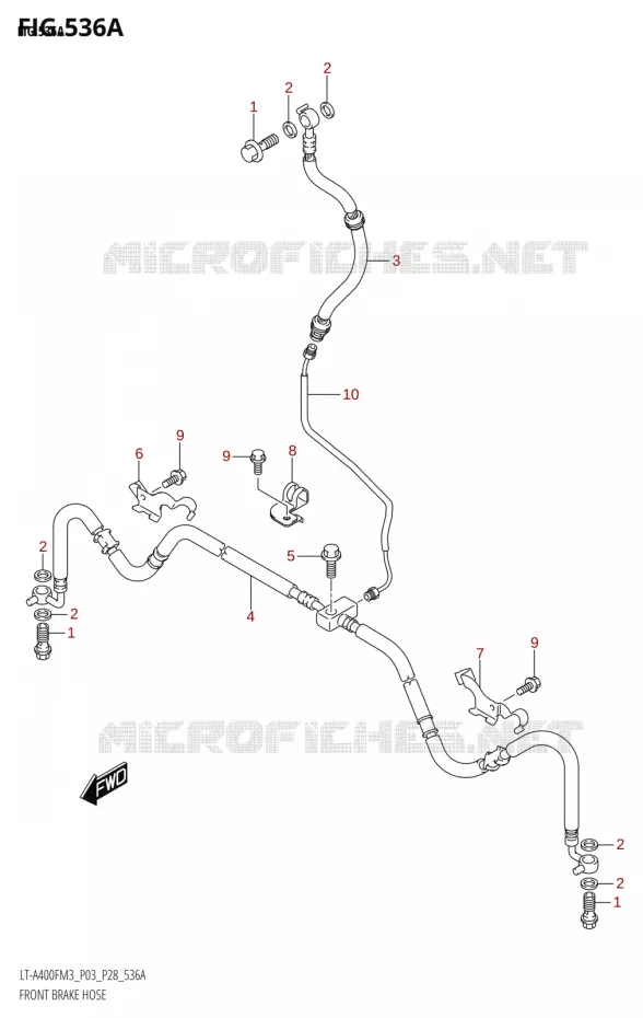 DURITE DE FREIN AVANT Suzuki QUAD 400 KINGQUAD 2023  LT-A400F M3 (P03)