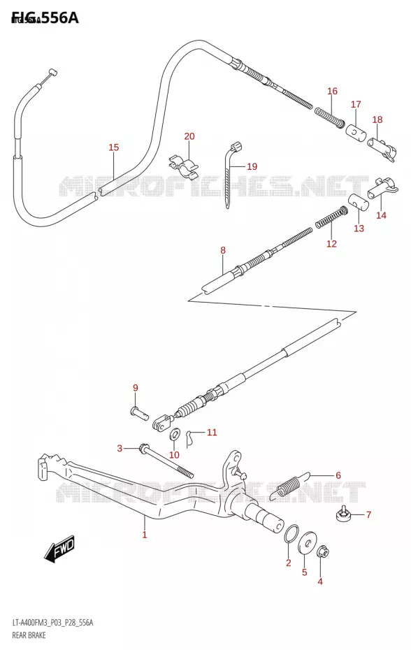FREIN ARRIERE Suzuki QUAD 400 KINGQUAD 2023  LT-A400FZ M3 (P28/P03)