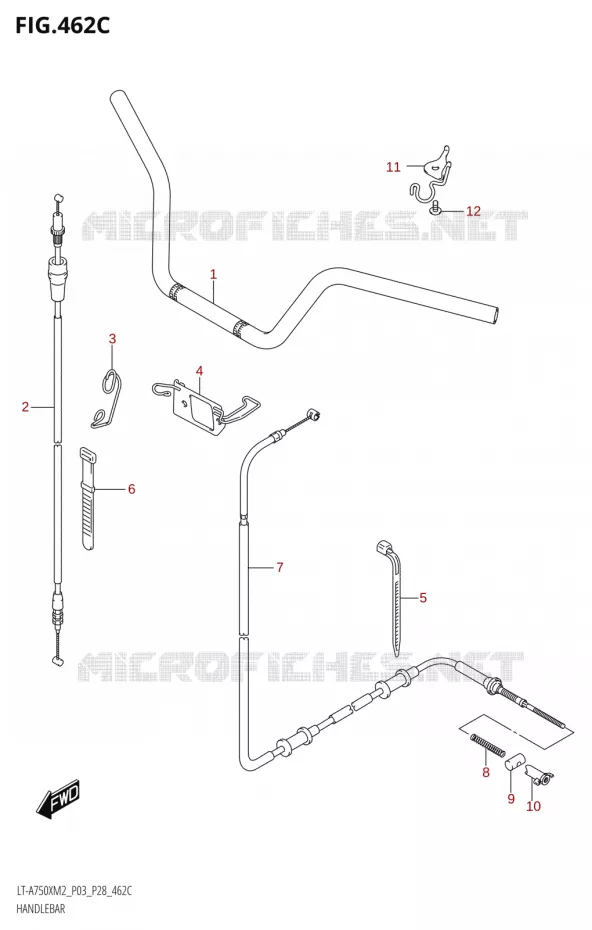 GUIDON (LT-A750X:M2:P33) Suzuki QUAD 750 KINGQUAD 2022  LT-A750X M2 (P03 / P28 /P33)