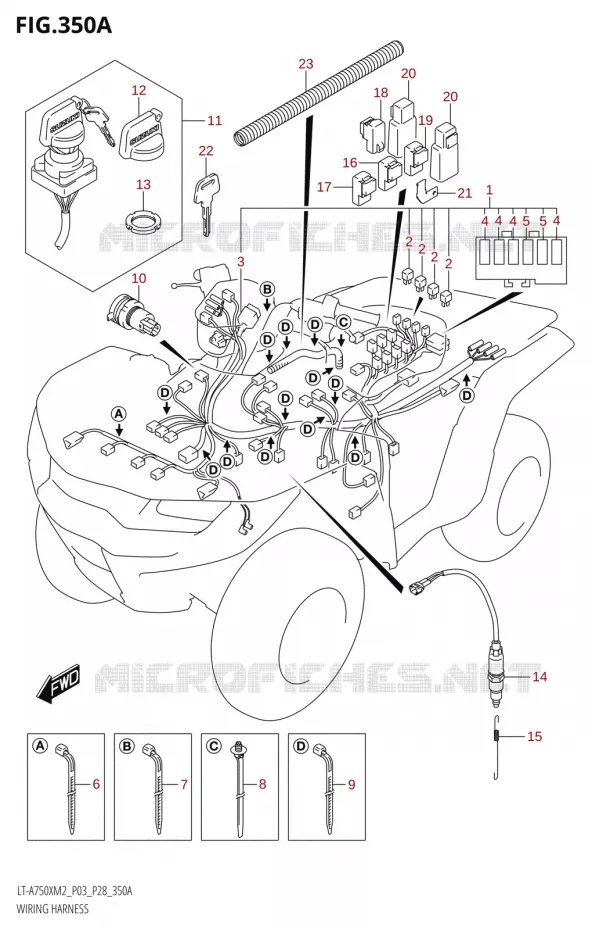 FAISCEAU ELECTRIQUE (LT-A750X:M2:P03) Suzuki QUAD 750 KINGQUAD 2022  LT-A750XP M2 (P03 / P28 /P33)
