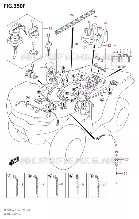 FAISCEAU ELECTRIQUE (LT-A750XP:M2:P33) Suzuki QUAD 750 KINGQUAD 2022  LT-A750XP M2 (P03 / P28 /P33)