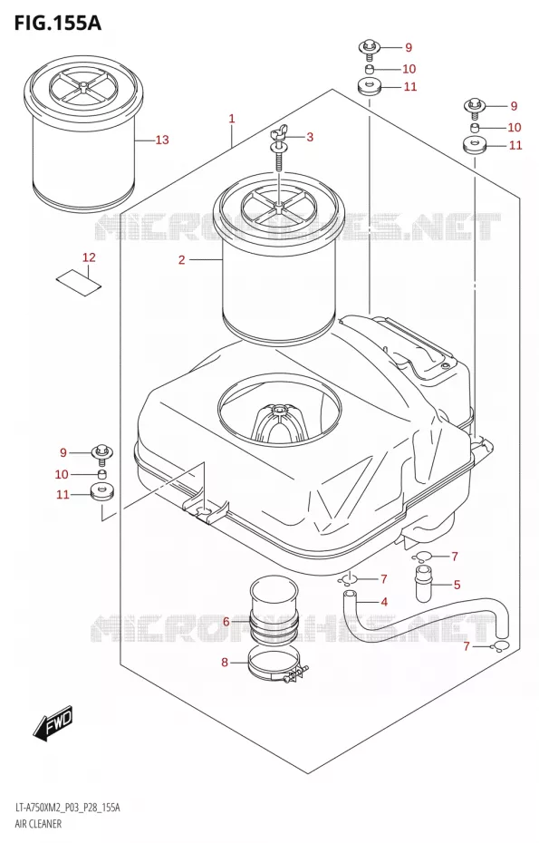 FILTRE A AIR Suzuki QUAD 750 KINGQUAD 2022  LT-A750XP M2 (P03 / P28 /P33)