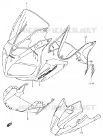 CARENAGES   ETIQUETTES (SV1000S/S1/S2 K5) pour Suzuki SV 1000 2005