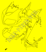 SUPPORTS / FIXATIONS CARENAGES (CAPUCHON / CACHE) pour Suzuki SV 650 2005