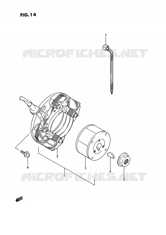 ALLUMAGE ROTOR - STATOR Suzuki MOTO 80 RM 1989  RM80K(E3)