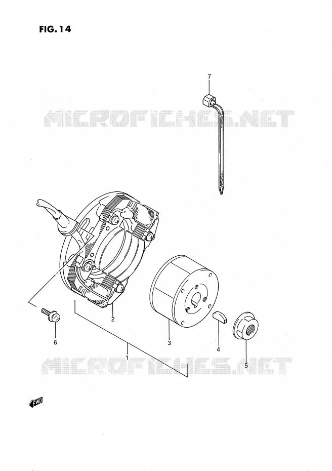 ALLUMAGE ROTOR - STATOR Suzuki MOTO 80 RM 1993  RM80XP(E2)