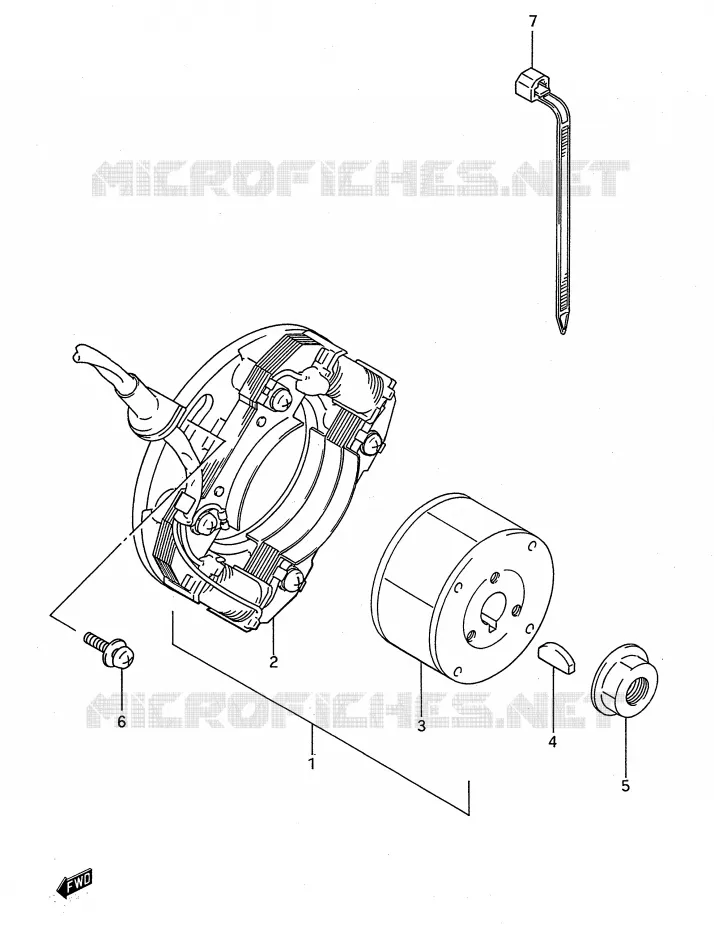 ALLUMAGE ROTOR - STATOR Suzuki MOTO 80 RM 1995  RM80S(E28)