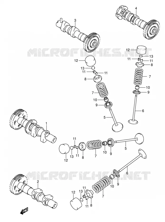 ARBRE A CAMES - SOUPAPES Suzuki MOTO 1000 SV-S 2004  SV1000S1K4(E2)
