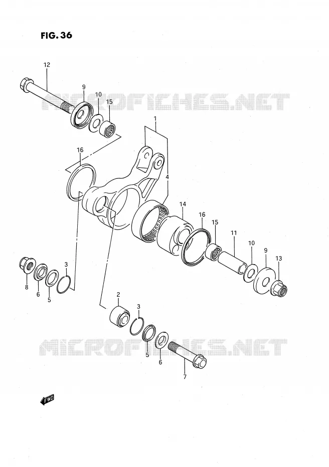 BIELLETTE D'AMORTISSEUR (MODELE G) Suzuki MOTO 80 RM 1992  RM80XN(E2)