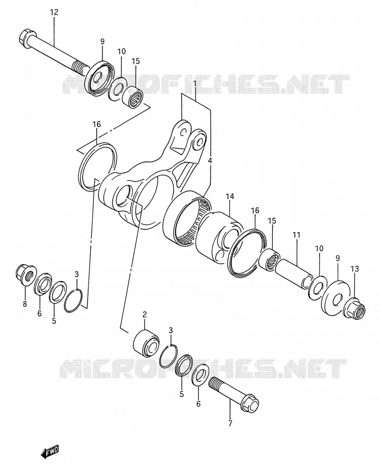 BIELLETTE D'AMORTISSEUR (MODELE G) Suzuki MOTO 80 RM 1994  RM80R(E28)