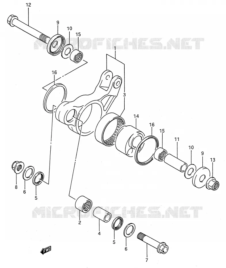 BIELLETTE D'AMORTISSEUR (MODELE H/J/K) Suzuki MOTO 80 RM 1990  RM80L(E28)