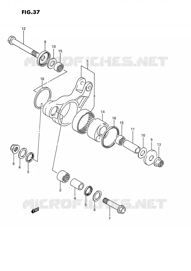 BIELLETTE D'AMORTISSEUR (MODELE H/J/K) Suzuki MOTO 80 RM 1995  RM80S(E3)