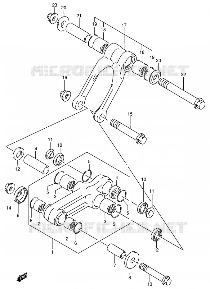 BIELLETTE DE SUSPENSION ARRIERE (MODELE K2/K3) Suzuki MOTO 85 RM 2003  RM85K3(P3/P28)