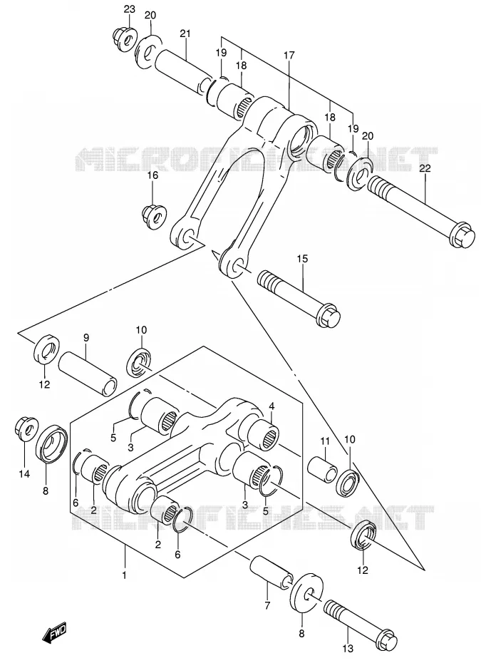BIELLETTE DE SUSPENSION ARRIERE (MODELE K4/K5/K6) Suzuki MOTO 85 RM 2003  RM85LK3(P3/P28)