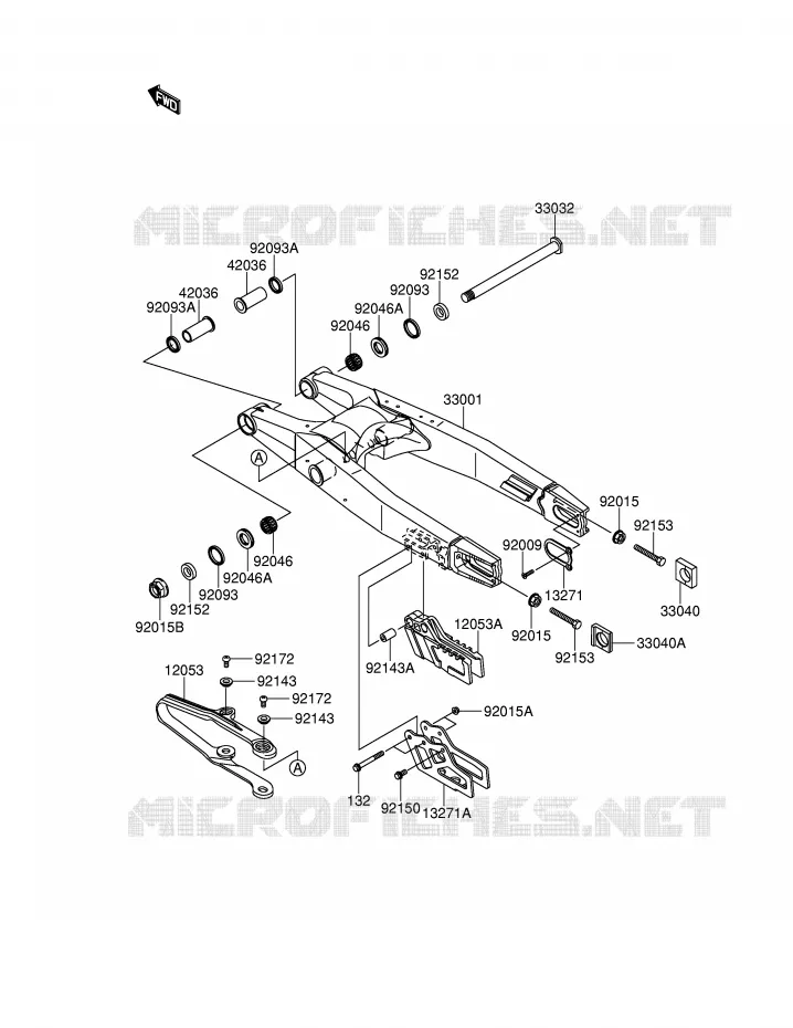 BRAS OSCILLANT ARRIERE Suzuki MOTO 250 RM-Z 2004  RM-Z250K4(E28)