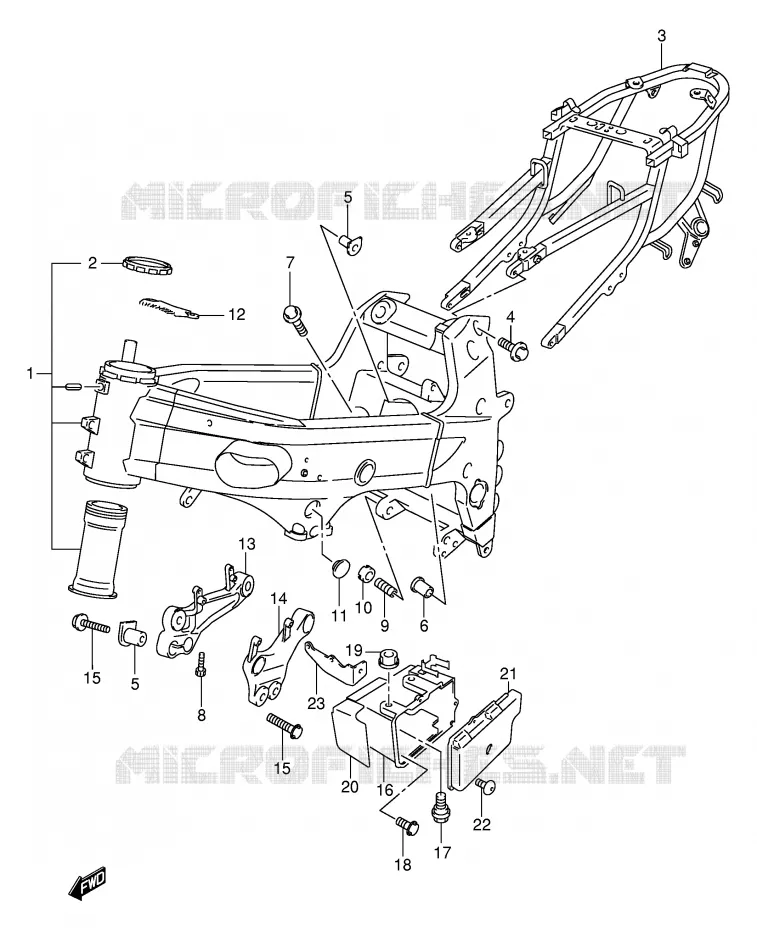 CADRE Suzuki MOTO 1000 TL-R 1999  TL1000RX(E2)