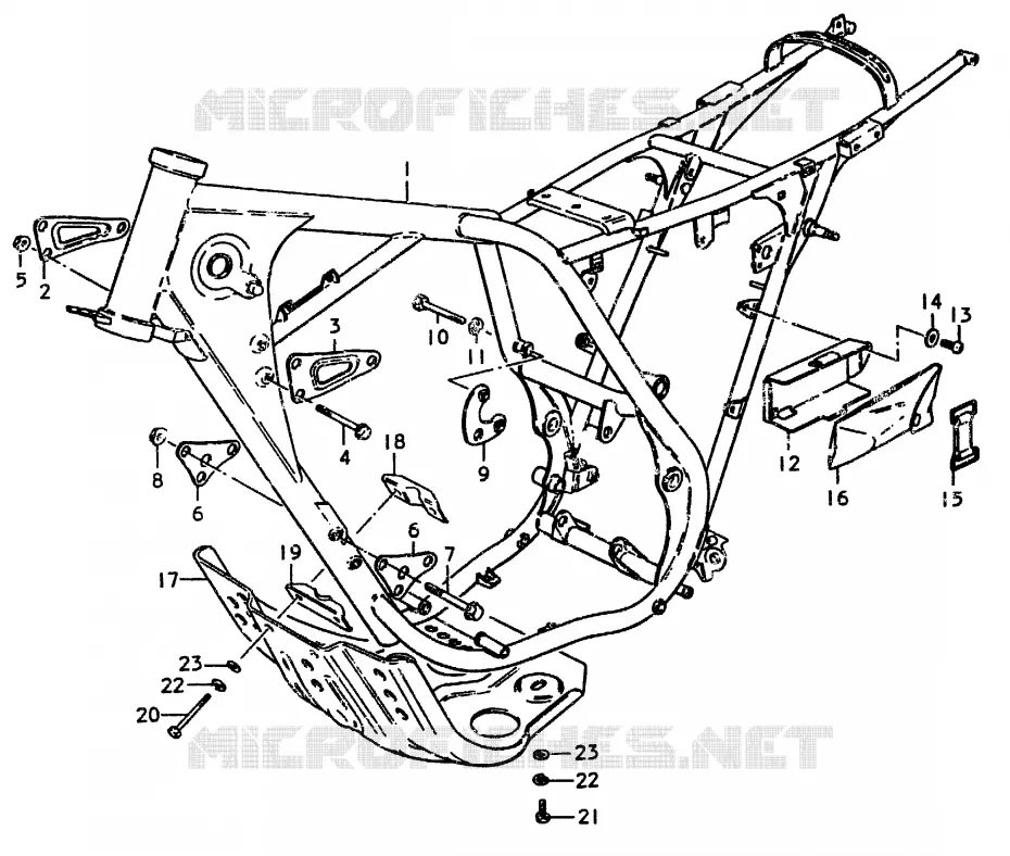 CADRE Suzuki MOTO 370 SP 1978  SP370C(C/N)