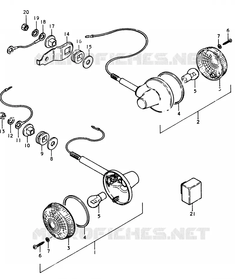 CLIGNOTANTS Suzuki MOTO 370 SP 1979  SP370N(C/N)