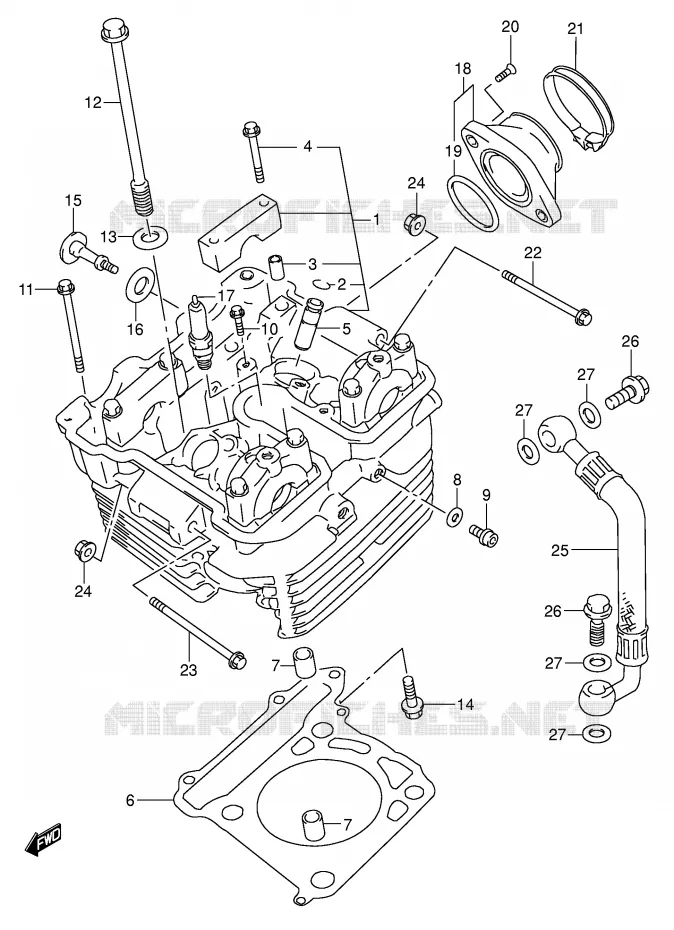 CULASSE Suzuki MOTO 250 DR-Z 2005  DR-Z250K5(E24)