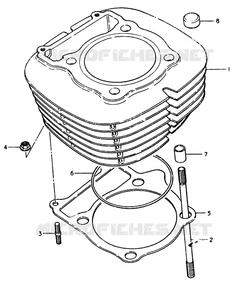 CYLINDRE Suzuki MOTO 370 SP 1978  SP370C(C/N)