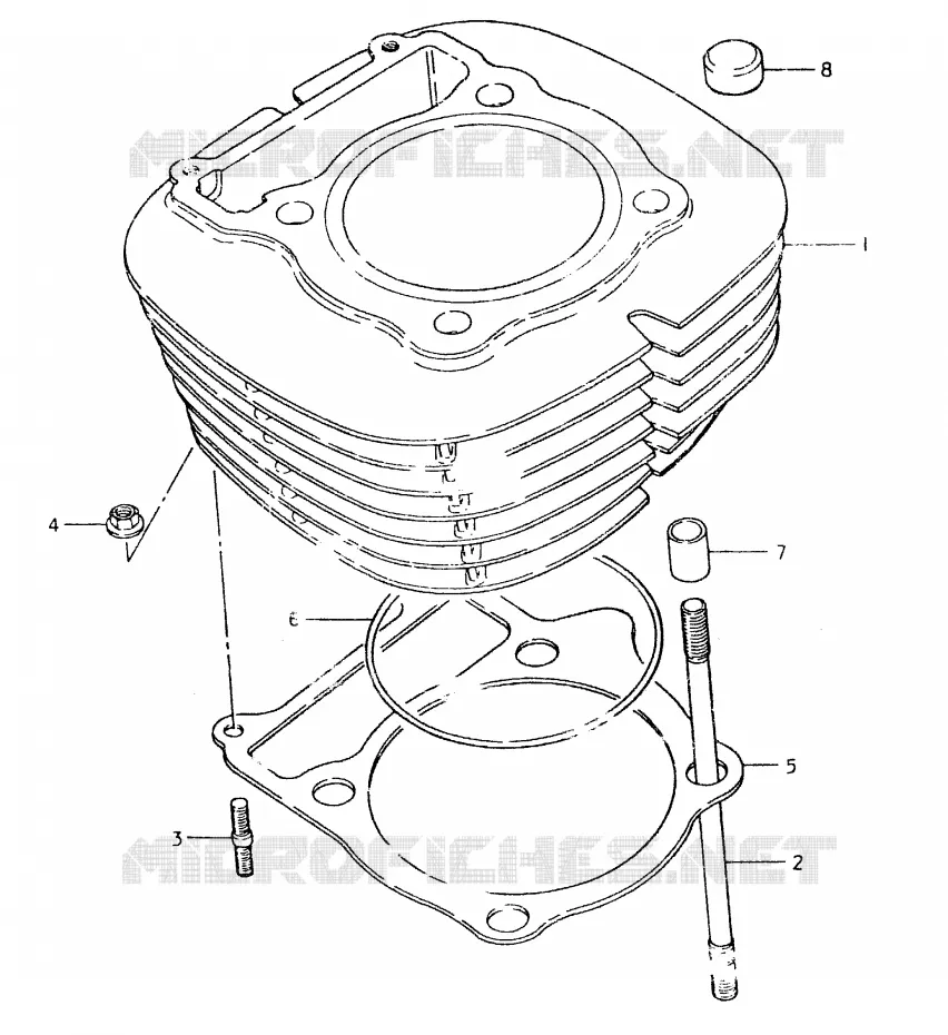 CYLINDRE Suzuki MOTO 400 SP 1980  SP400T