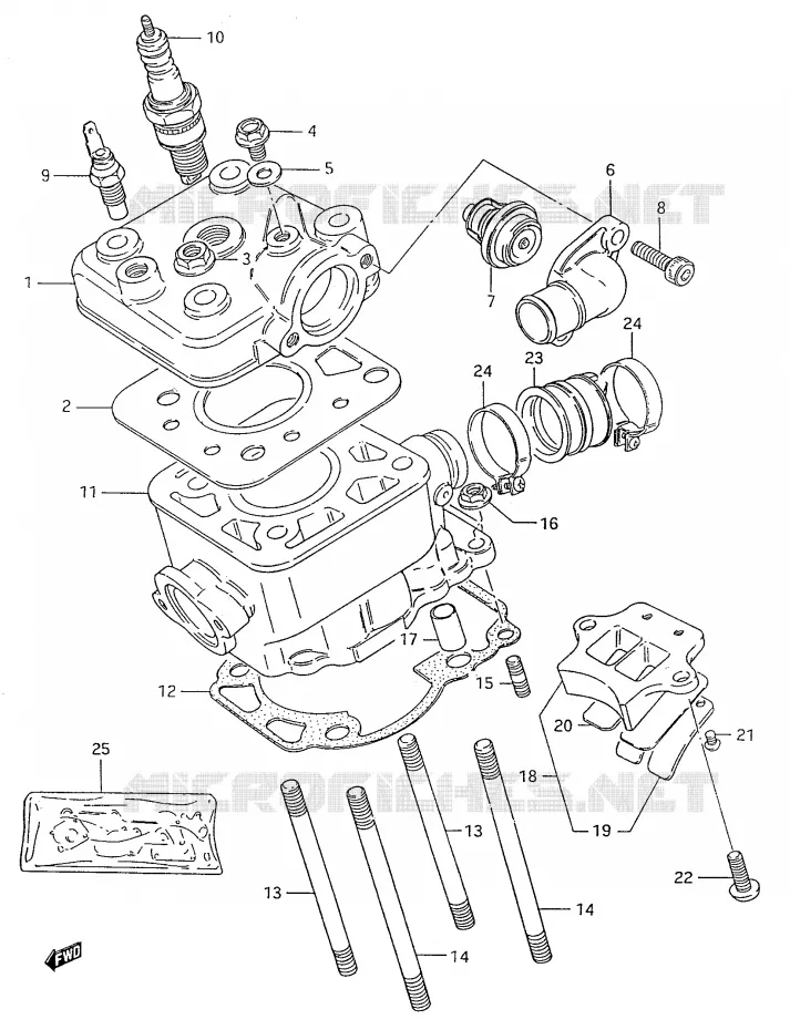 CYLINDRE Suzuki MOTO 50 RMX 1999  RMX50X