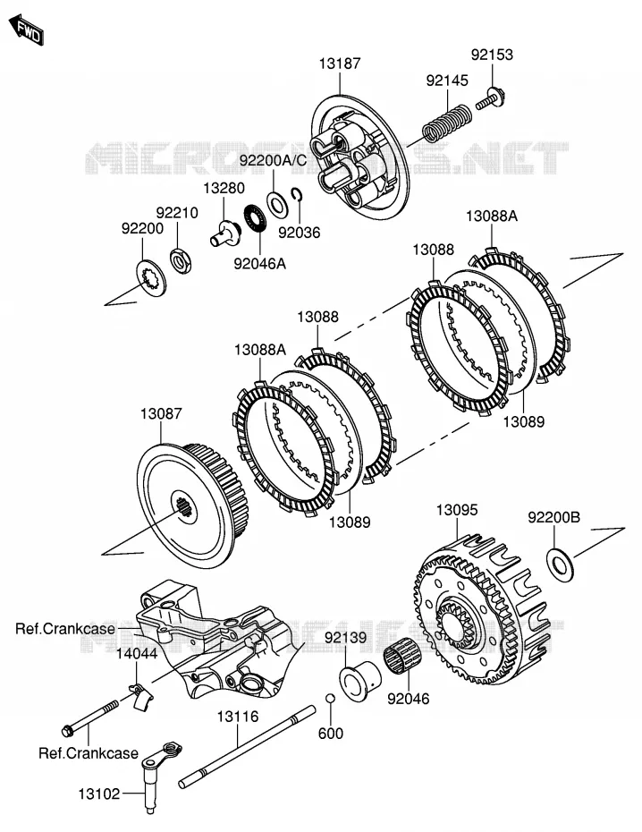 EMBRAYAGE Suzuki MOTO 250 RM-Z 2005  RM-Z250K5(E19)