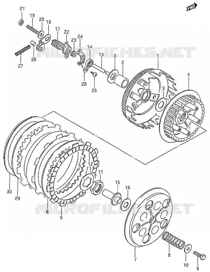 EMBRAYAGE Suzuki MOTO 50 RMX 2000  RMX50Y