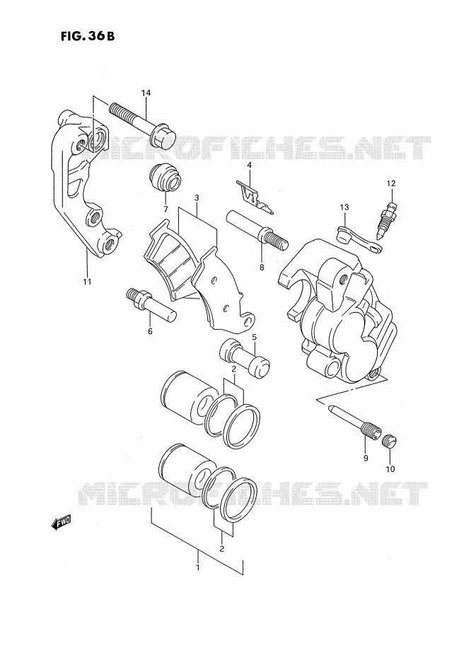 ETRIER DE FREIN AVANT (MODELE T) Suzuki MOTO 250 RMX 1991  RMX250M(E3)