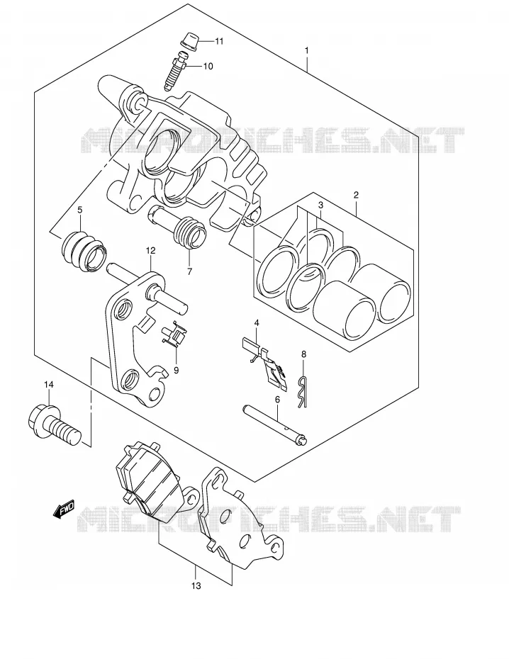 ETRIER DE FREIN AVANT Suzuki MOTO 125 VAN-VAN 2005  RV125K5(E19)