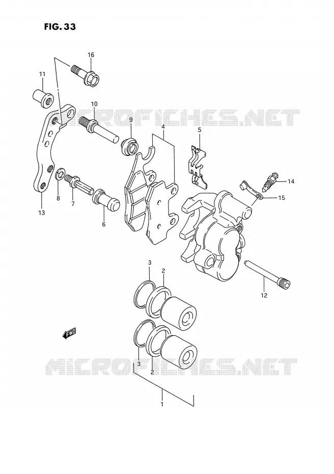 ETRIER DE FREIN AVANT Suzuki MOTO 250 RMX 1994  RMX250RR(E1)
