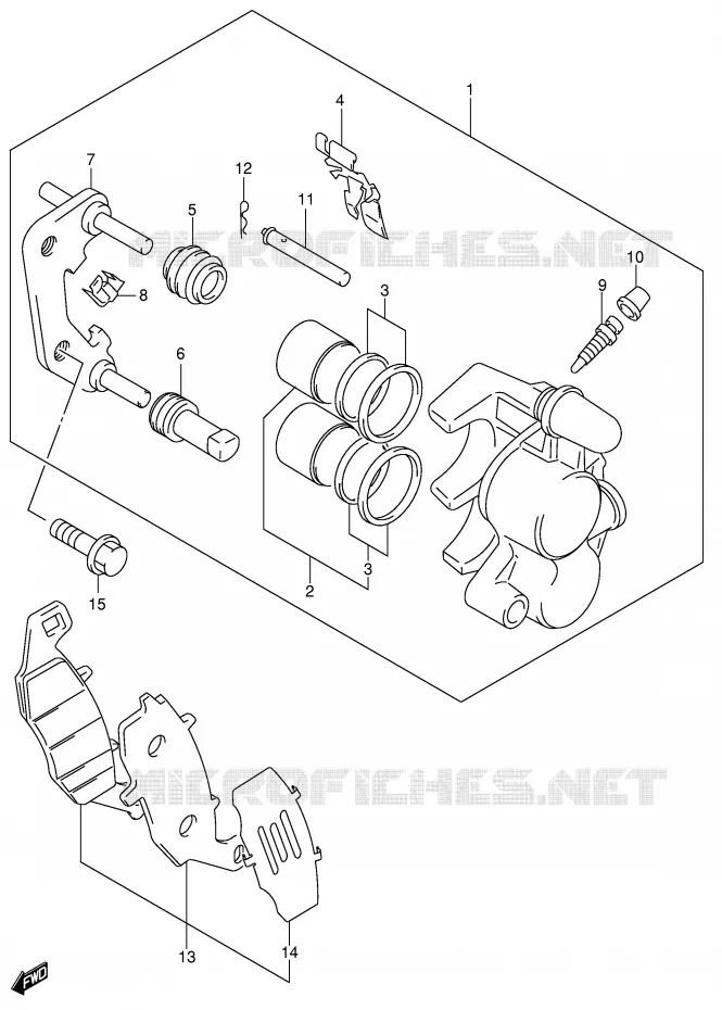 ETRIER DE FREIN AVANT (VOIR NOTE) Suzuki MOTO 650 SV-S 2004  SV650SK4(E2)