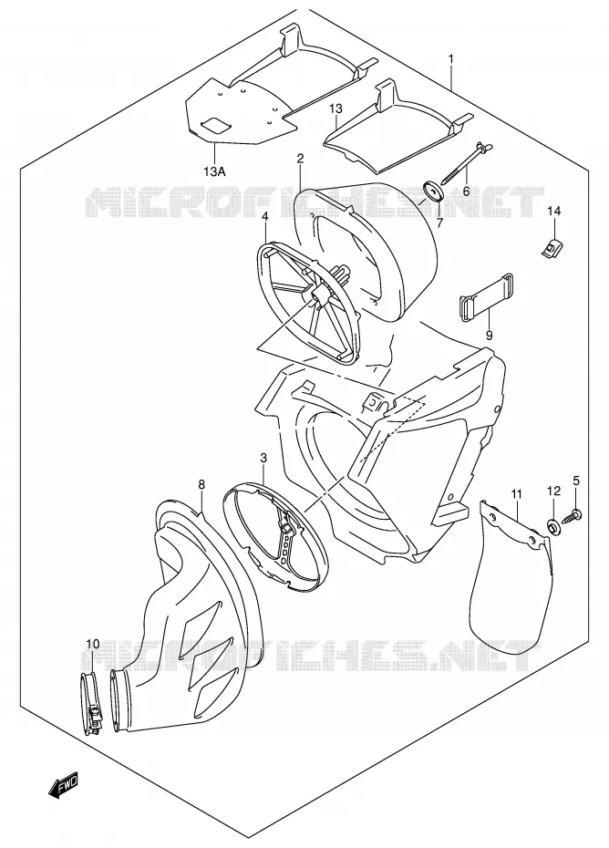FILTRE A AIR (MODELE K1/K2/K3) Suzuki MOTO 125 RM 2003  RM125K3